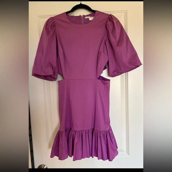 VERONICA BEARD EUC Aimee Puff sleeve cutout dress - Picture 3 of 9